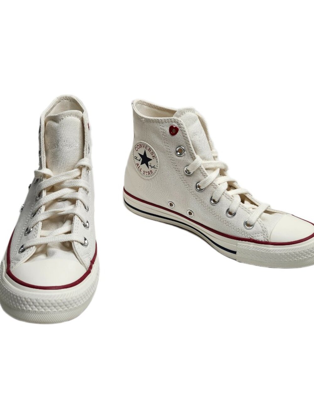 Converse Chuck Taylor All-Star Hi White with Hearts Women's Sizes